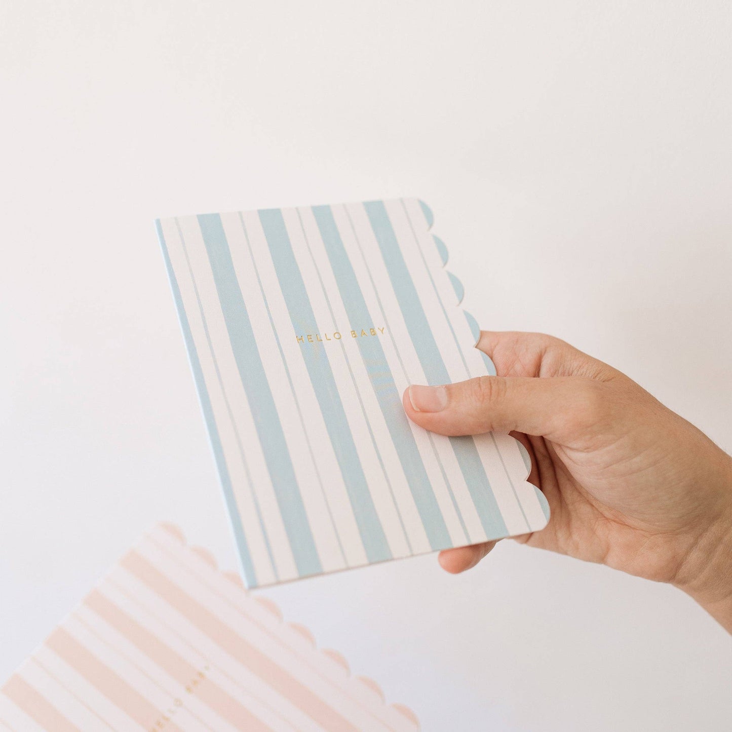 Baby Stripes Blue Greeting Card