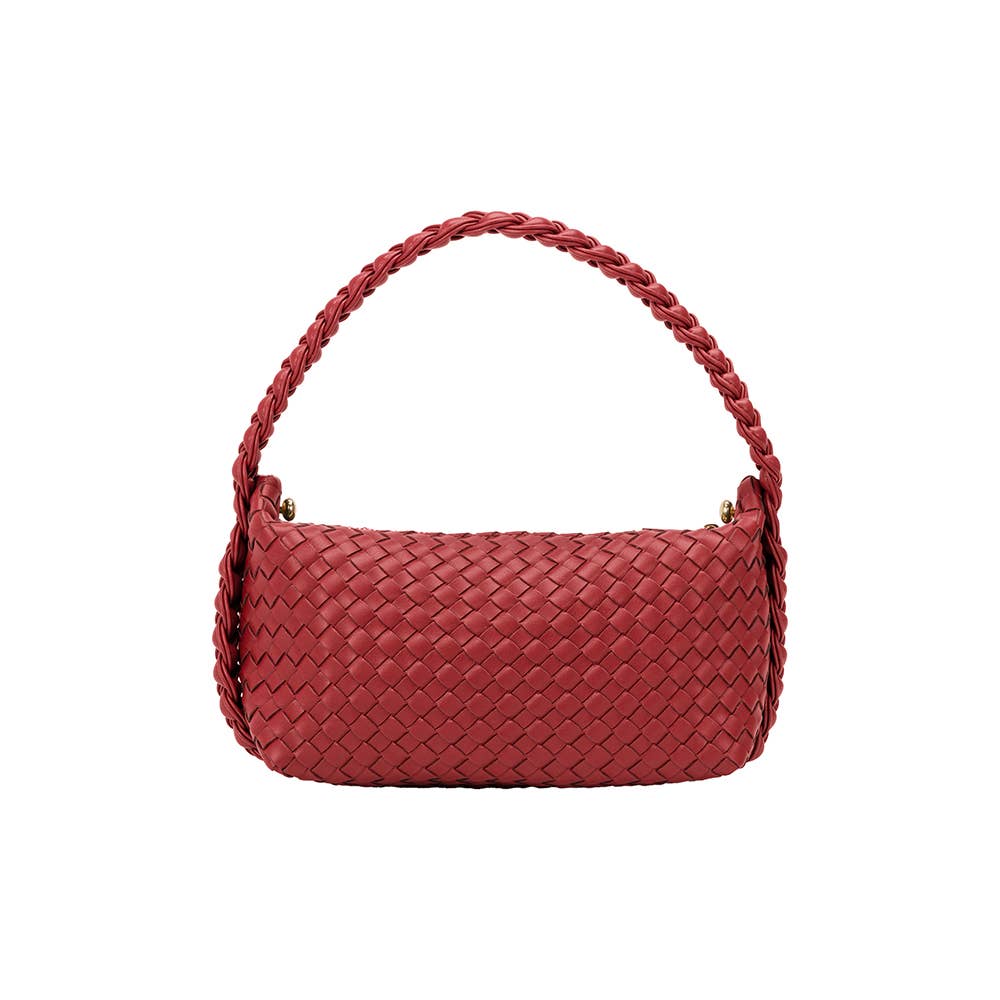 Alma Cranberry Recycled Vegan Top Handle Bag