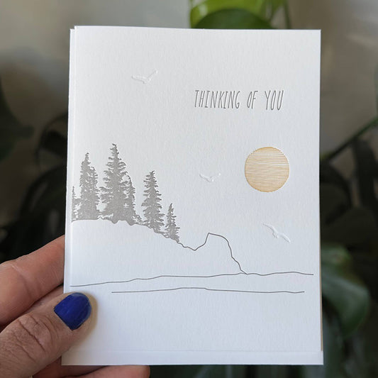 Thinking of You Sympathy Letterpress Card