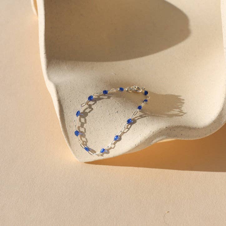 Sapphire Gemlink Bracelet: 14k Gold Fill / 6.5"