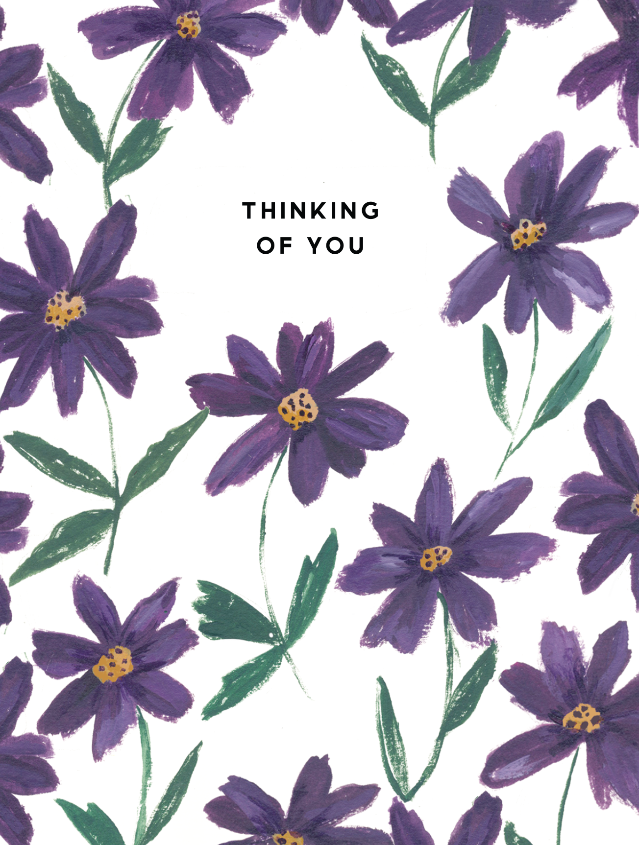 Purple Floral Sympathy Card
