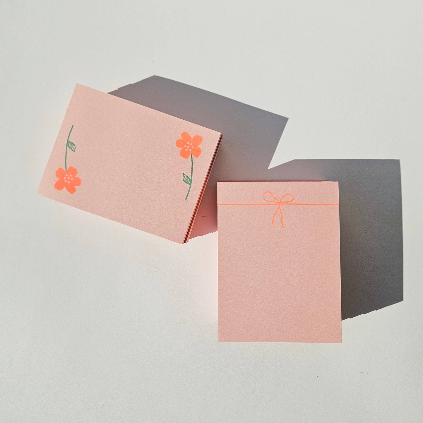 Flower Pair - Risograph Notepad