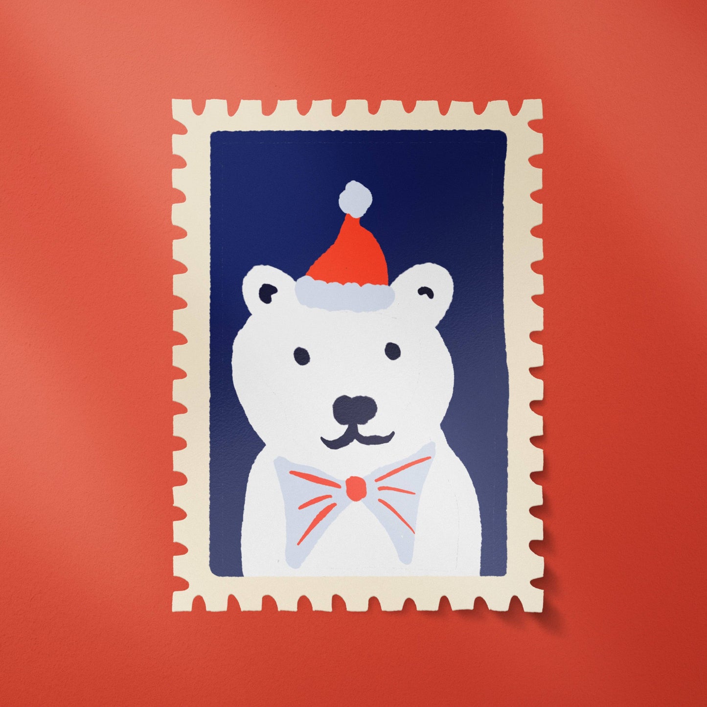 Polar Bear Stamp Sticker