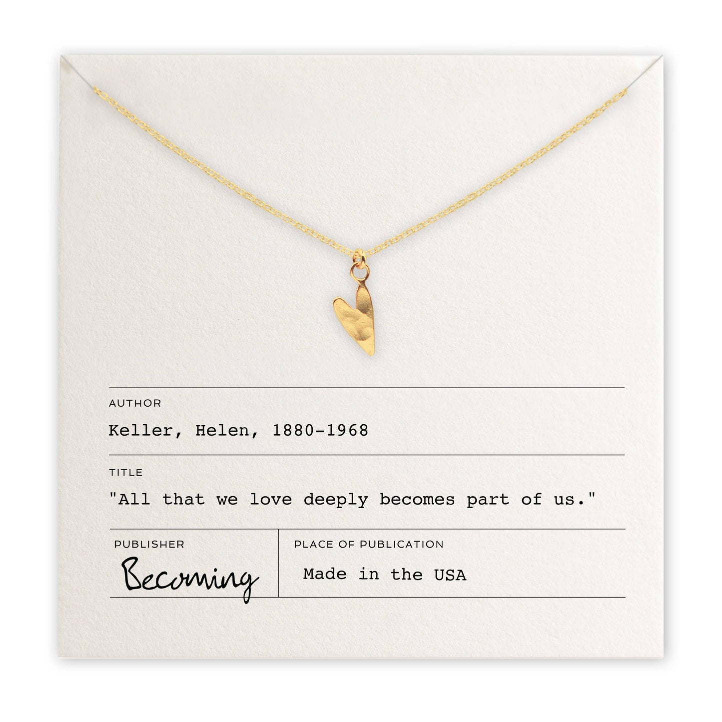 Love Deeply Necklace: Sterling Silver