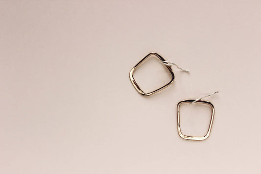 Soft Square Earrings | Gold