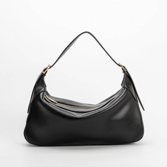 Nicolette Black Recycled Vegan Shoulder Bag