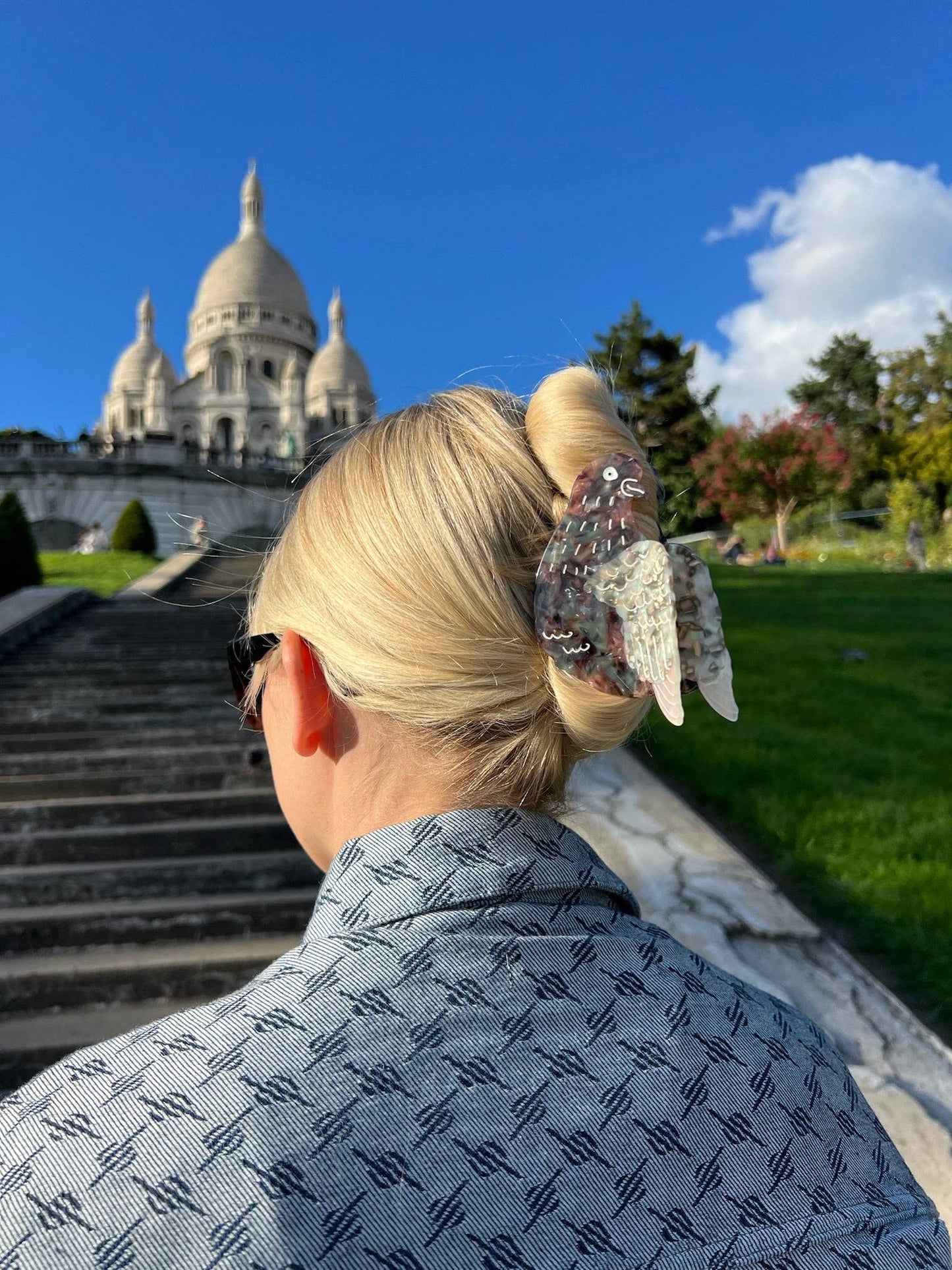 Hand-painted Pigeon Claw Hair Clip | Eco-Friendly