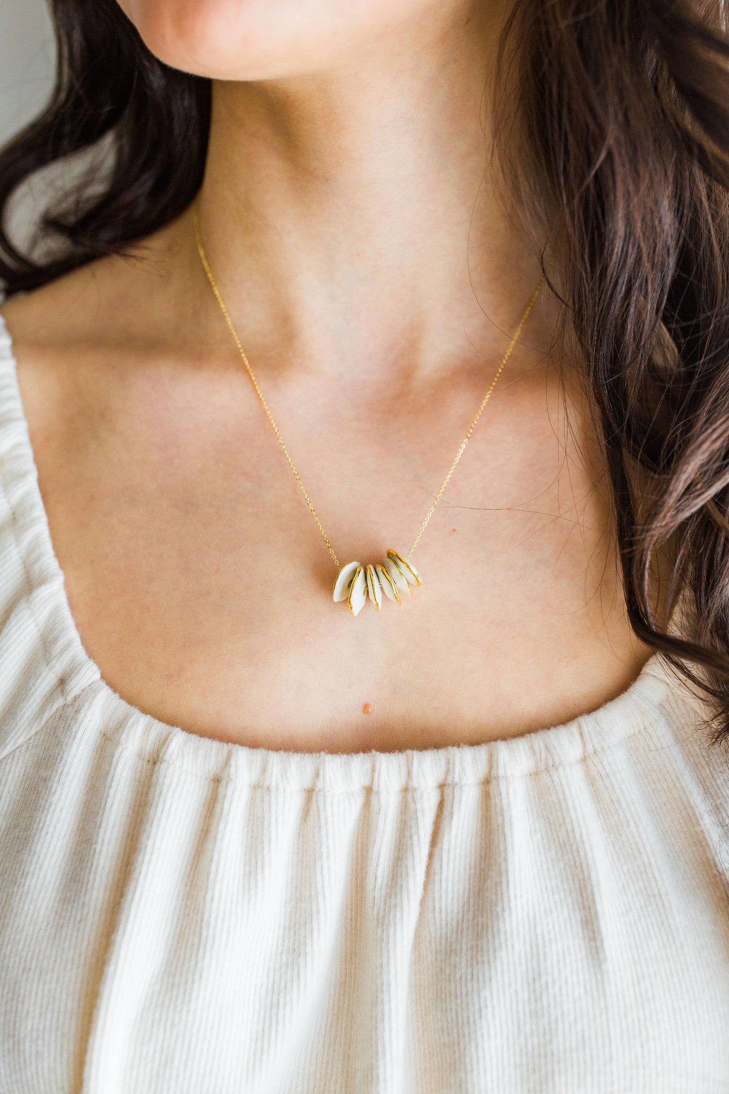 Pinched Bead Necklace