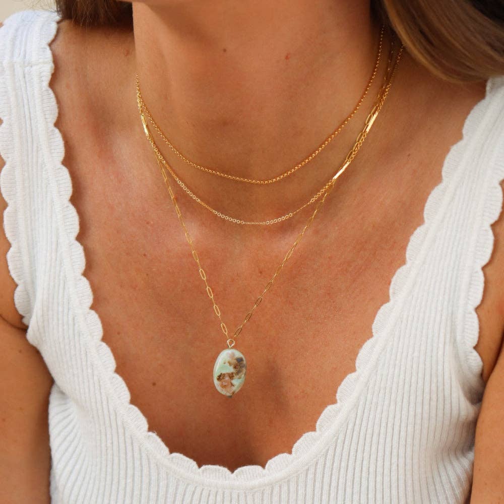 Sea Drift Necklace: 14k Gold Fill / 16"