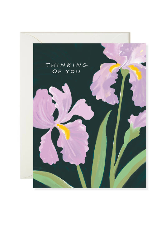 Iris Thoughts - Classic Floral Sympathy Card