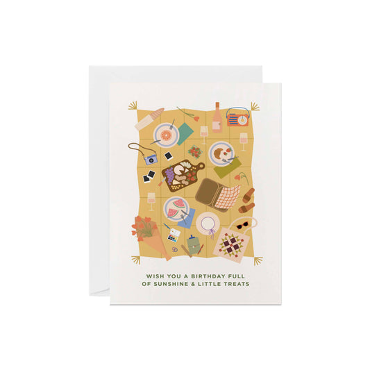 Birthday Card | Summer Picnic Food & Gathering Greeting Card