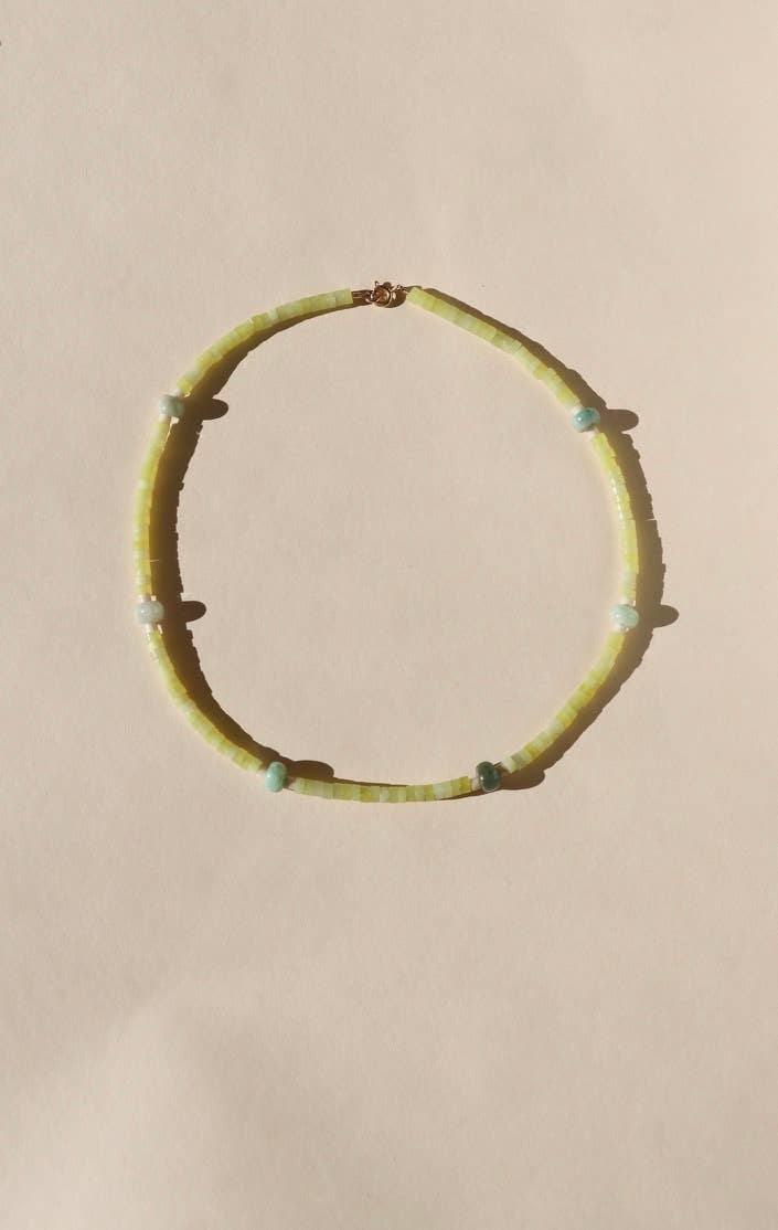 Sunlit Jade Necklace I 14k Gold Fill / 14"