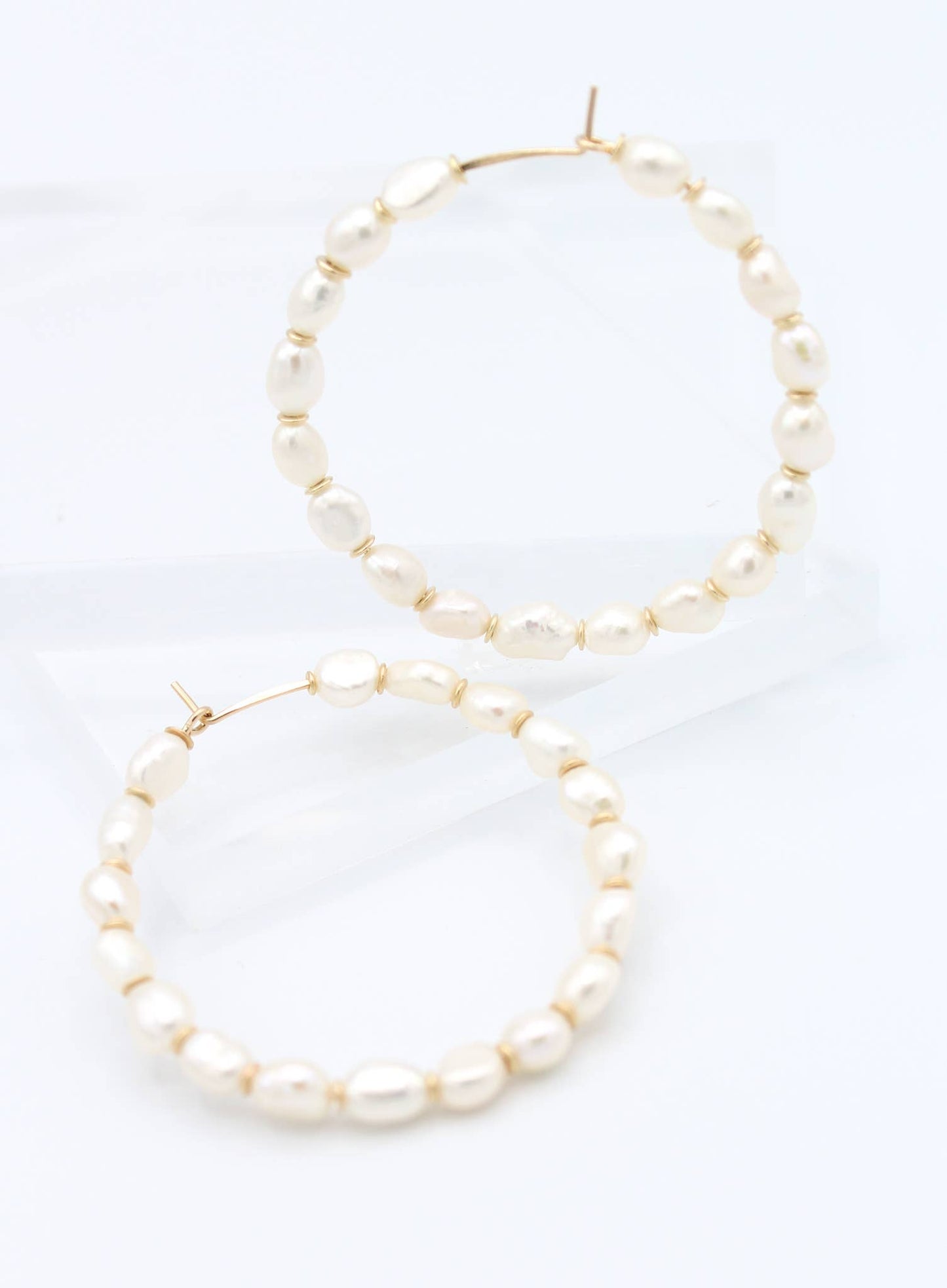 The Modern Pearl Hoop: 1.25"
