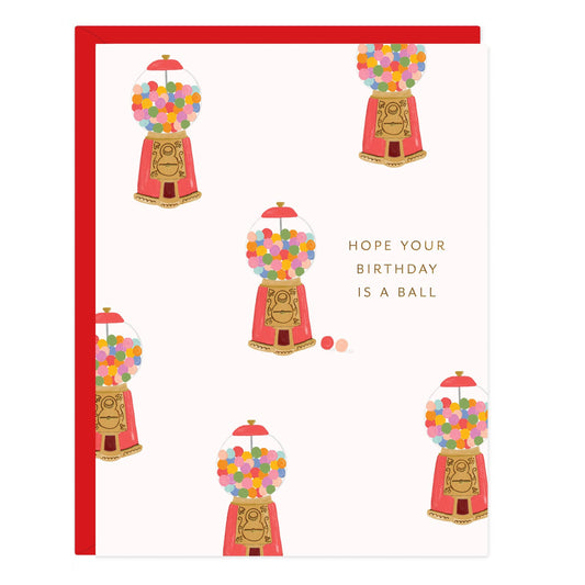 Gumball Machine Birthday Greeting Card