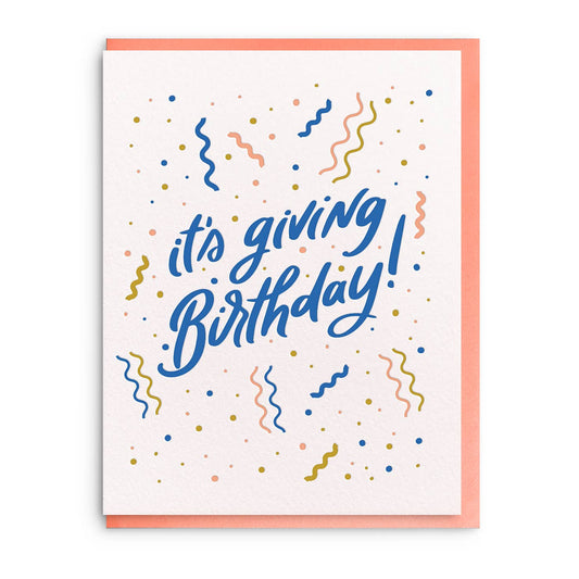 Giving Birthday Card