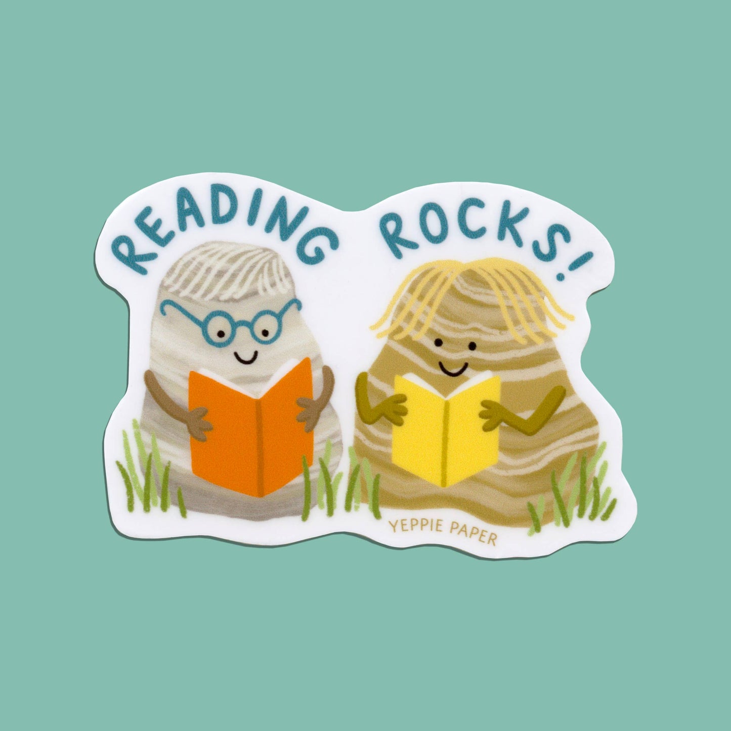 Reading Rocks Book Lover Sticker