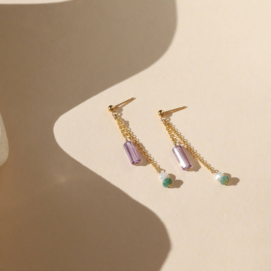 Iris Drop Earrings I 14k Gold Fill