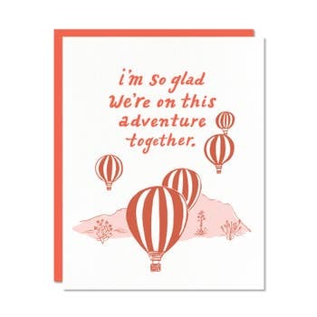 Hot Air Balloon Adventure Together Card