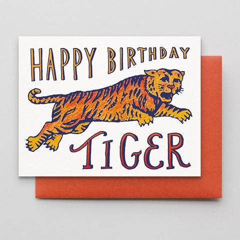 Tiger Birthday Card