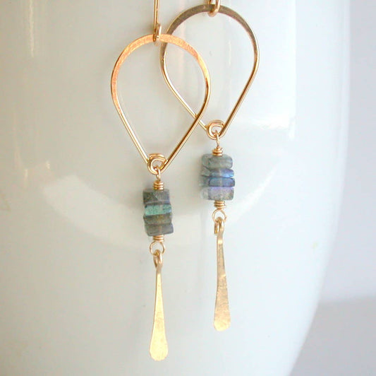 Labradorite Teardrop Earrings