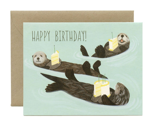 Otter Birthday Card