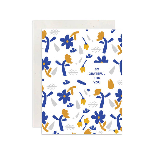 Floral Grateful Thank You Card