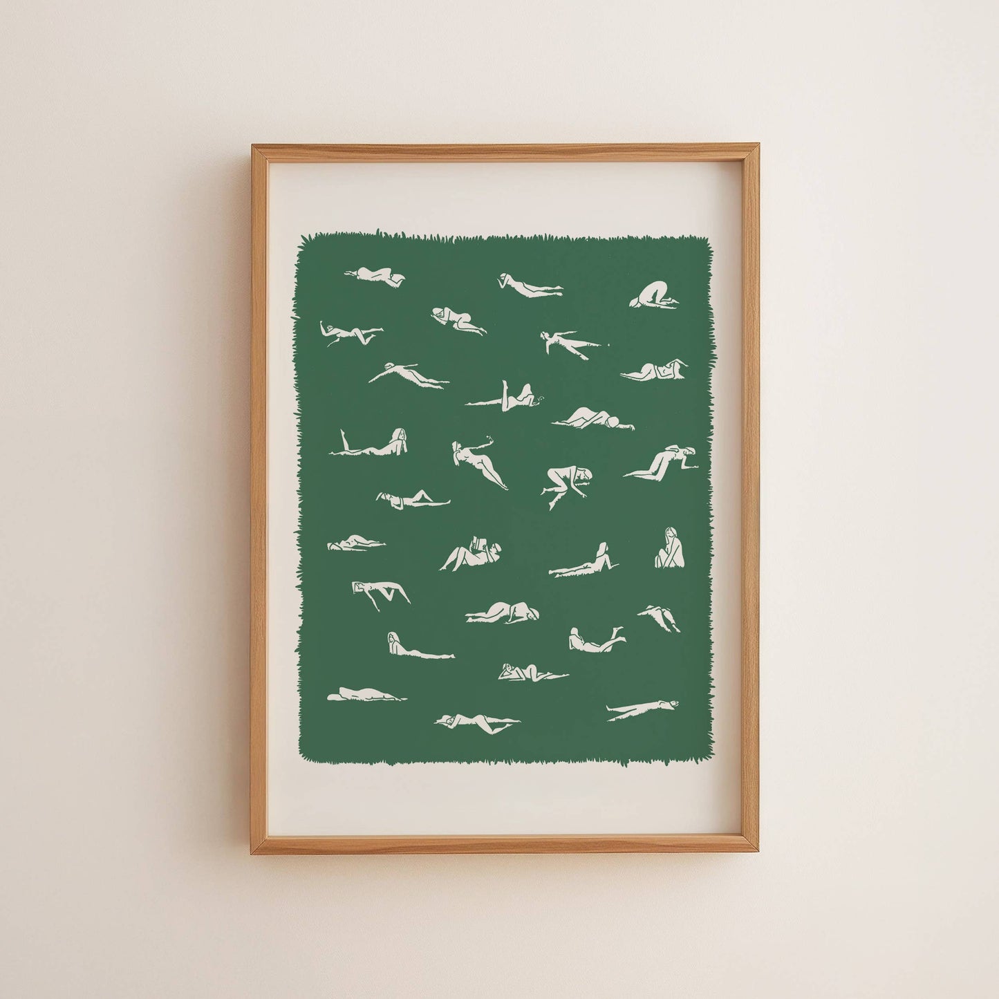 "Ways To Lay In The Grass" Wall Art Print: Medium