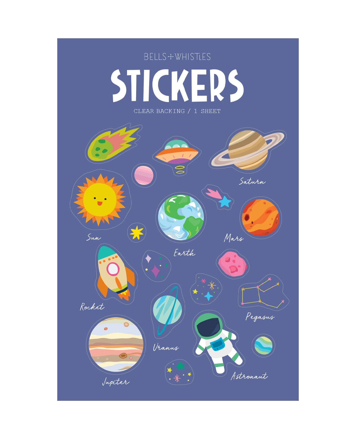 Planet Clear Stickers