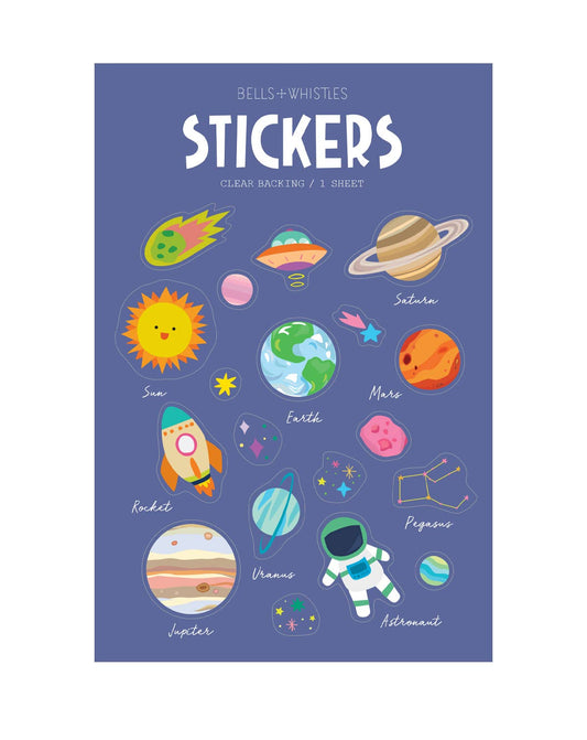 Planet Clear Stickers
