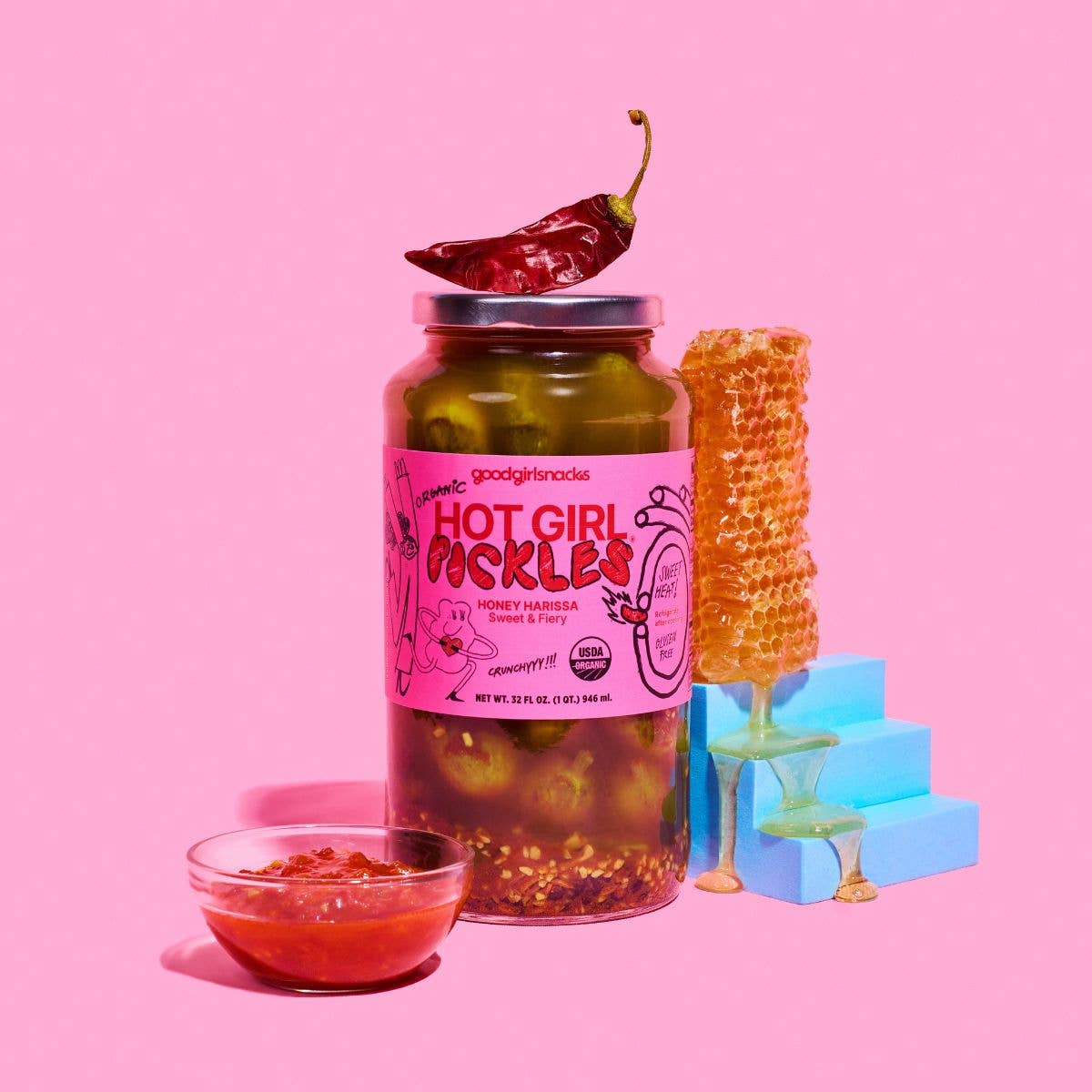 Hot Girl Pickles | Honey Harissa 32oz