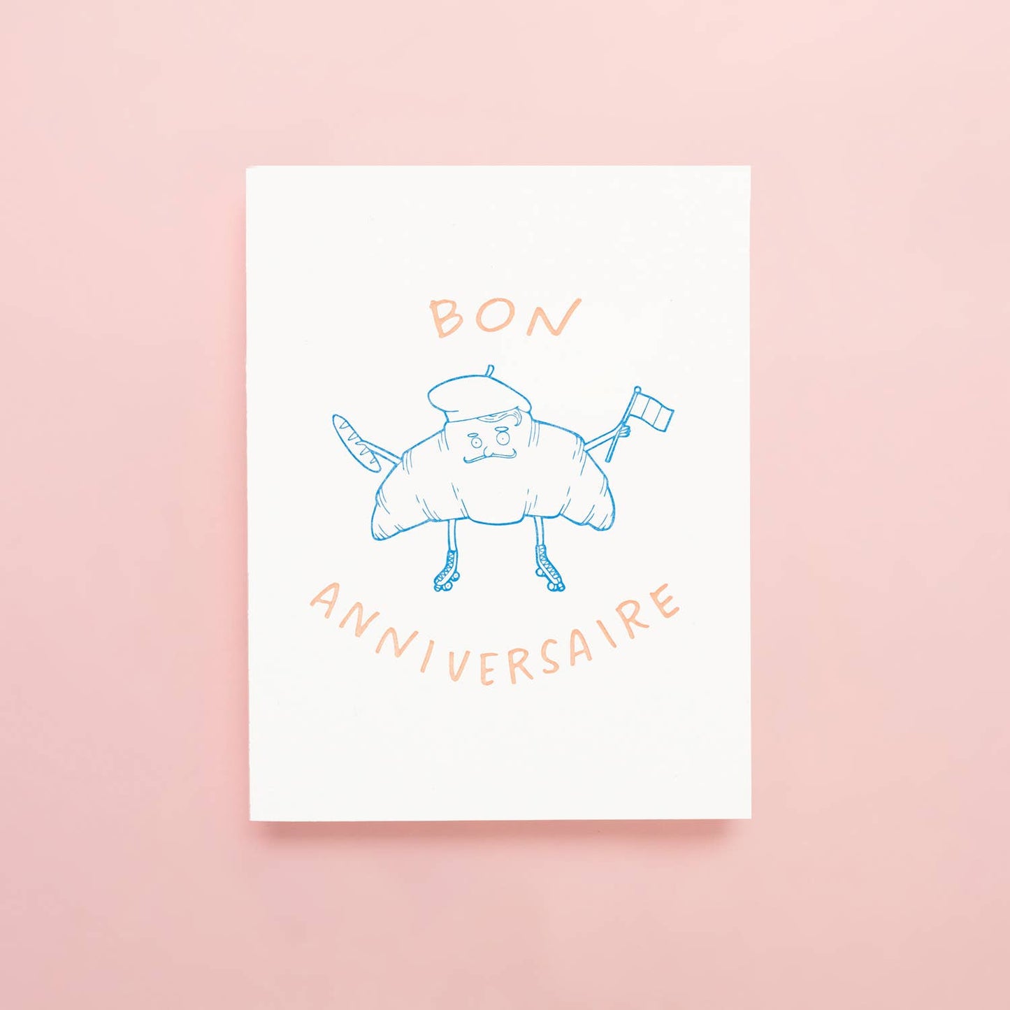 Croissant Letterpress Birthday Card