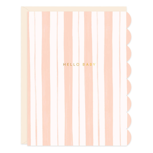 Baby Stripes Pink Greeting Card