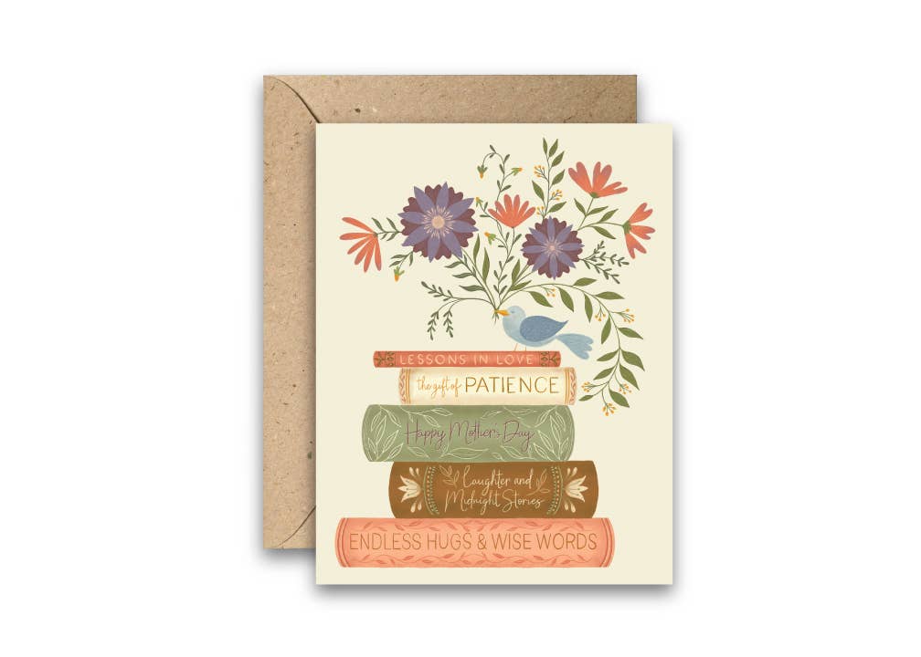 Mom's Library Hand-Illustrated Mother's Day Card