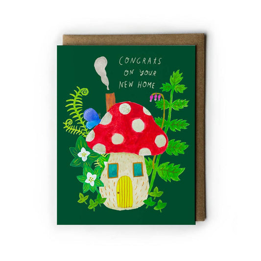 Mushroom House Housewarming Greeting Card