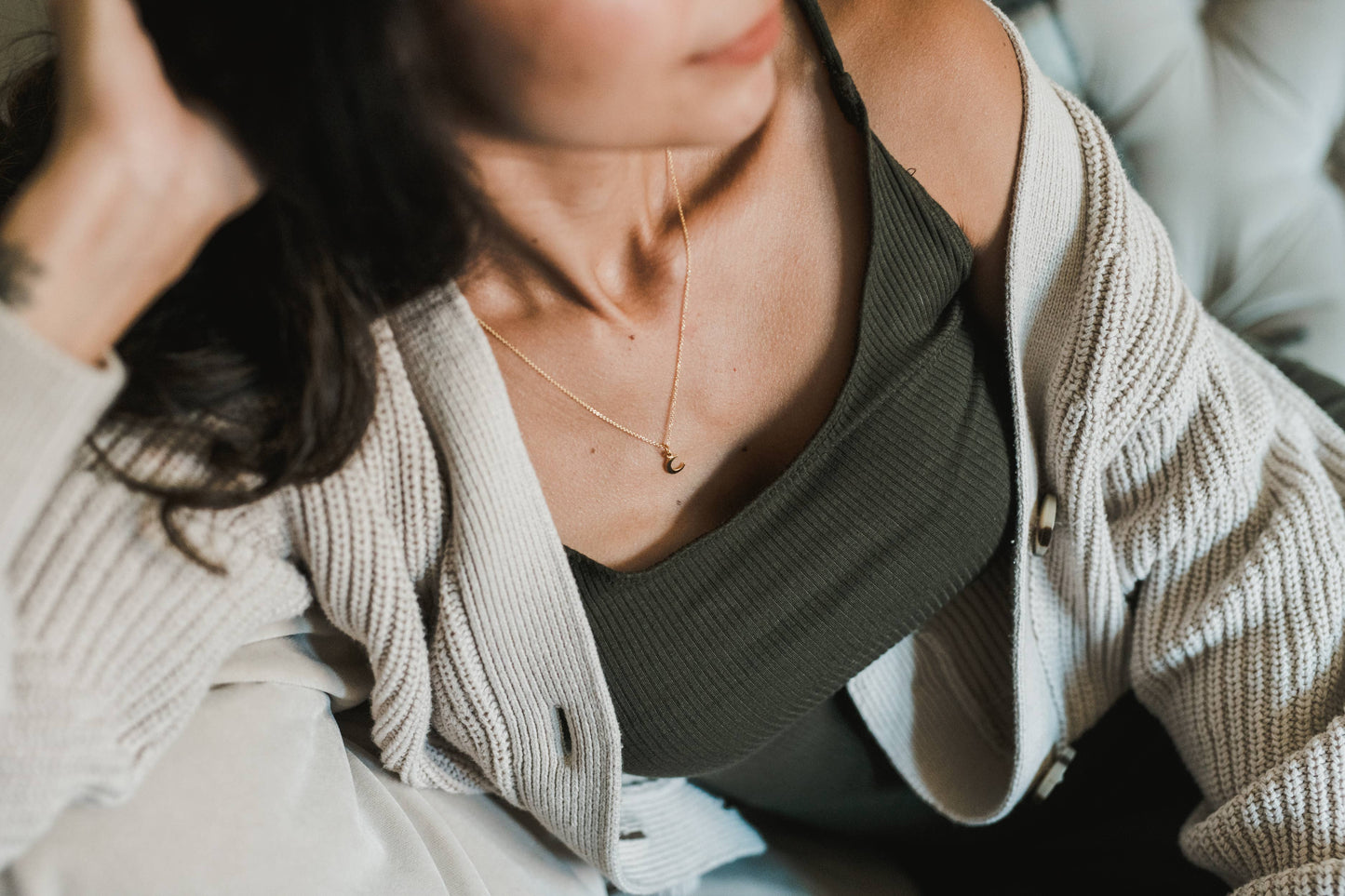 Love You To The Moon Necklace | Gold Fill