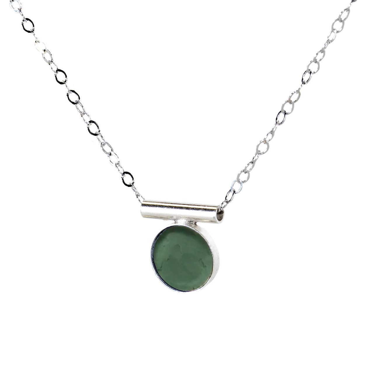Inlay Chiefe Necklace: Gold Fill / Jade