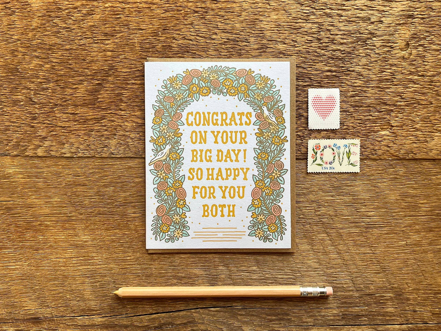 Congrats Wedding Arch Card