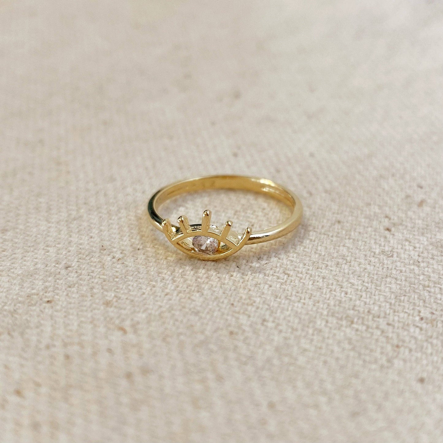 18k Gold Filled Dainty Eye Ring | 6