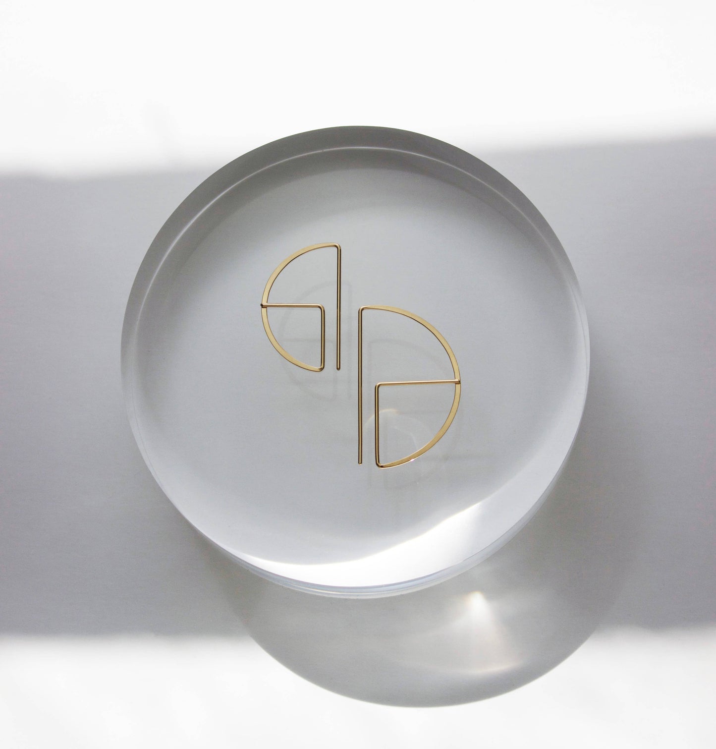 Large Round Profile Earrings, Lightweight Statement Earrings: 14K Gold Fill