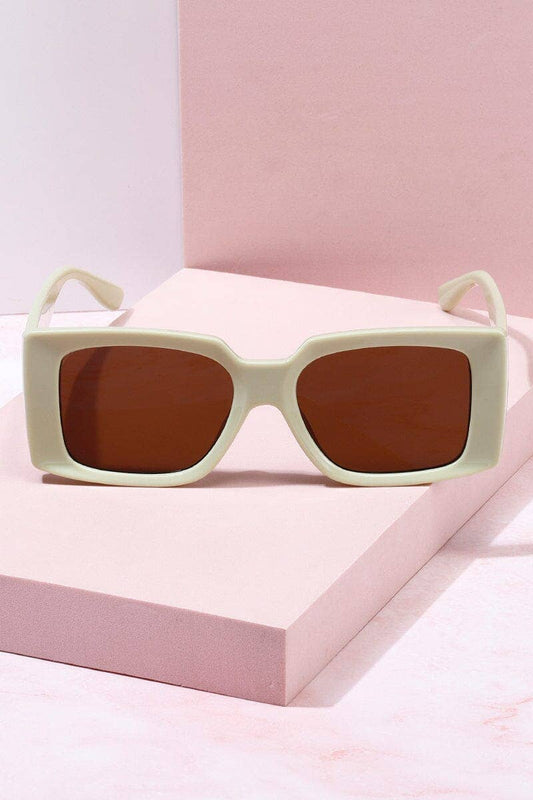 La Palma Square Frame Sunglasses | Avocado/Brown