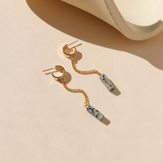 Dalmatian Jasper Drops| 14k Gold Fill