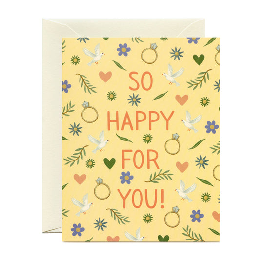 So Happy For You Wedding Card