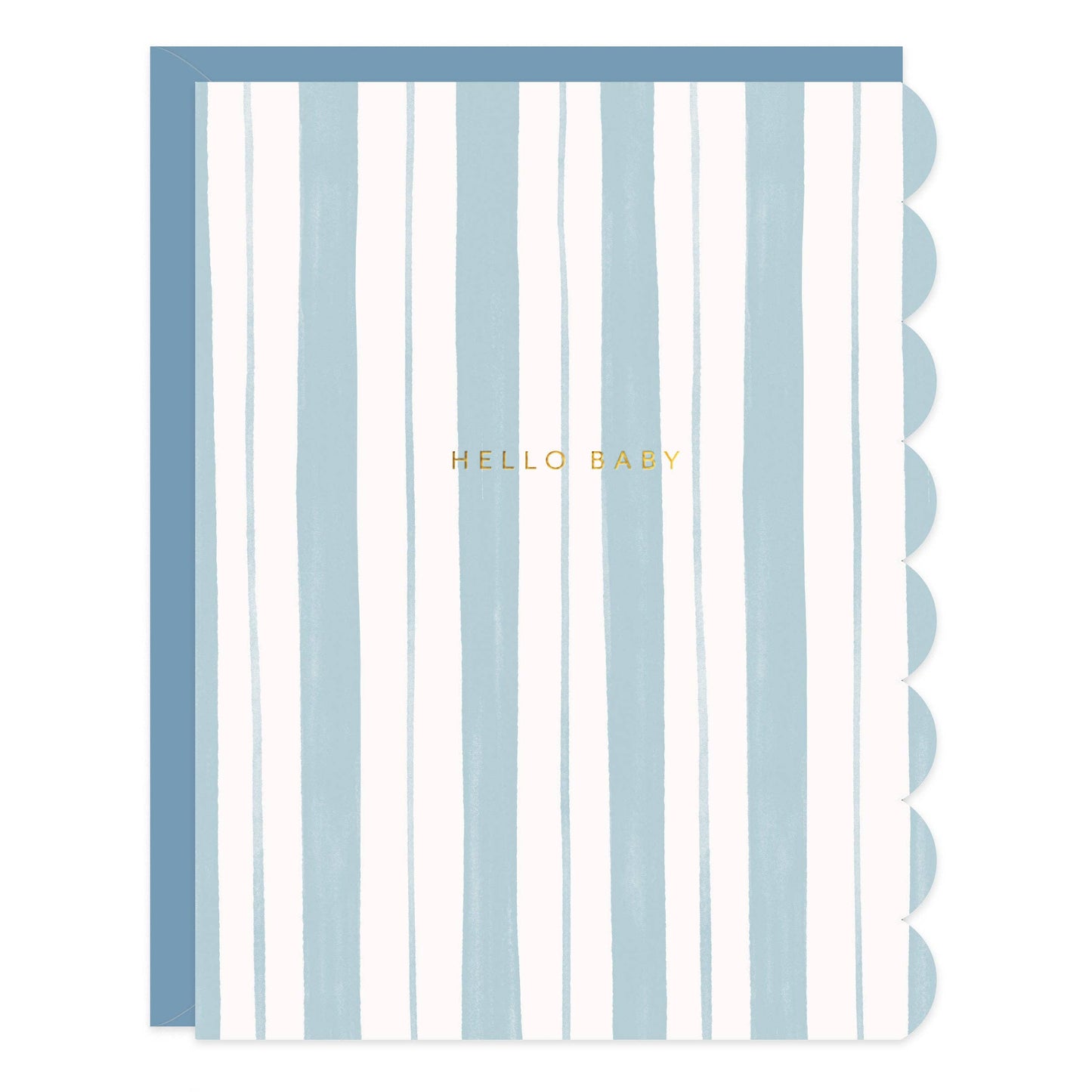 Baby Stripes Blue Greeting Card