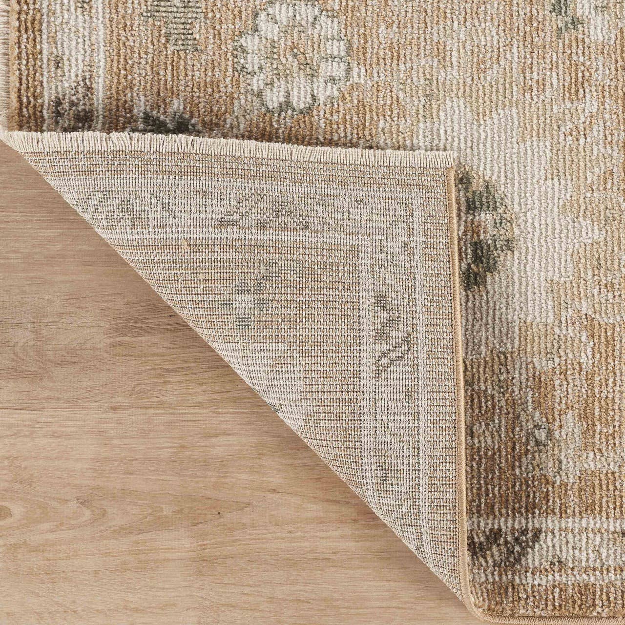 Evelyn Traditional Vintage Terracotta Rust Ivory Rug: 5'3" x 7'9"