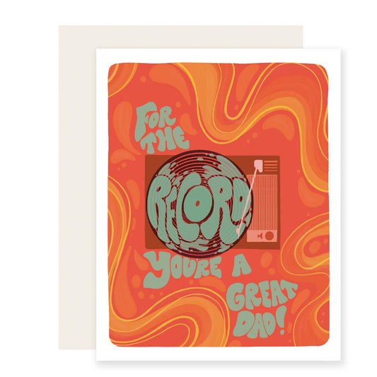 For The Record Card | Retro Father's Day Card