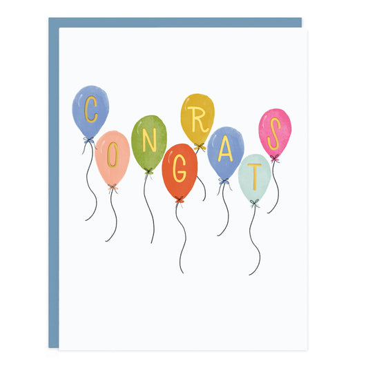 Congrats Balloons Greeting Card