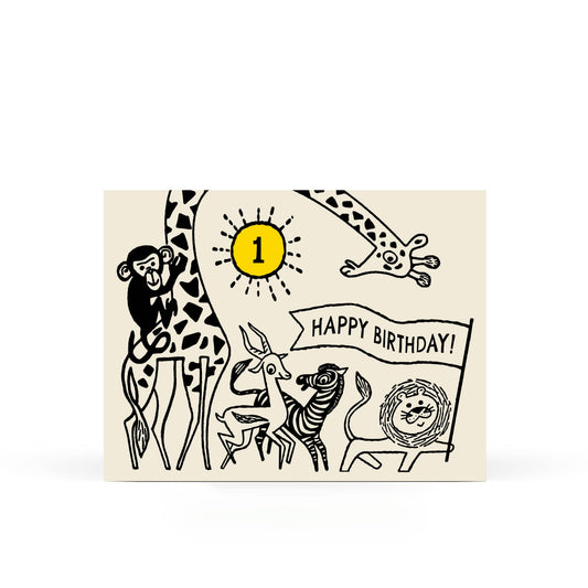 First Birthday Parade Card
