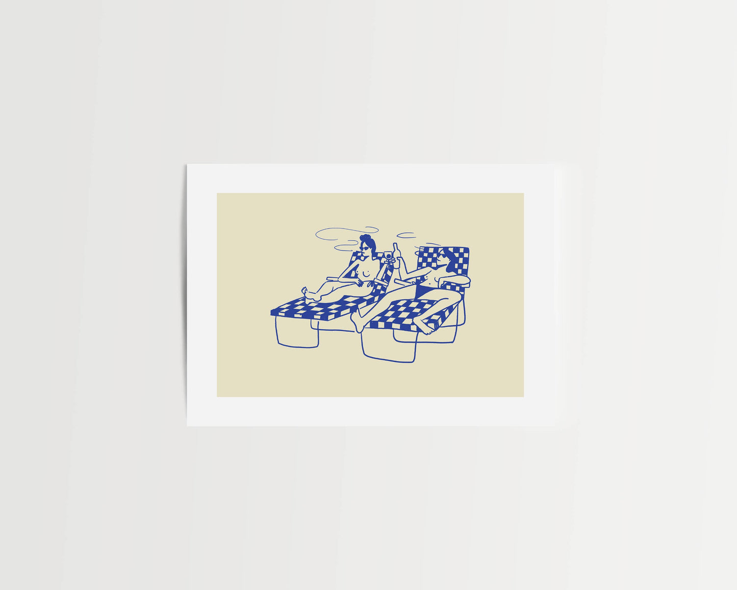 "Swim Club" Vintage Inspired Minimal Art Print | Medium