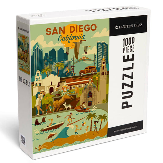 1000 PIECE PUZZLE San Diego, California, Geometric