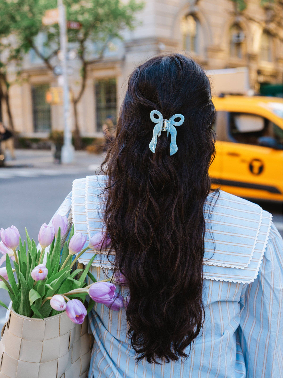 Hand-painted Coquette Bow Claw Hair Clip | Eco-Friendly: Leopard